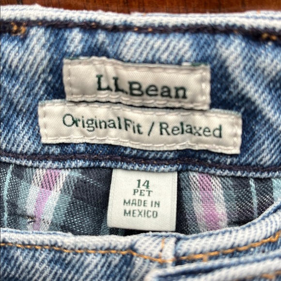 VTG LL Bean Flannel Lined Original Fit/Relaxed Jeans Size 14 - Picture 3 of 12